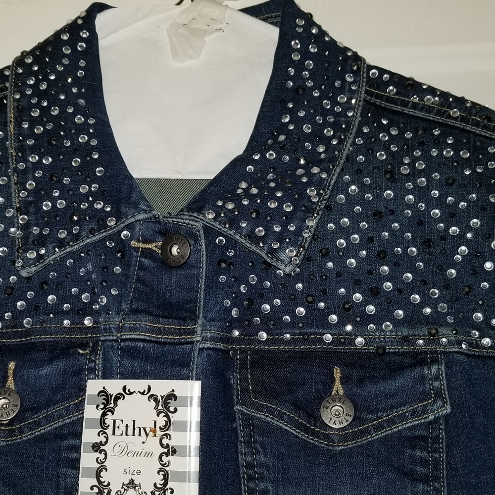Denim Studded Vest